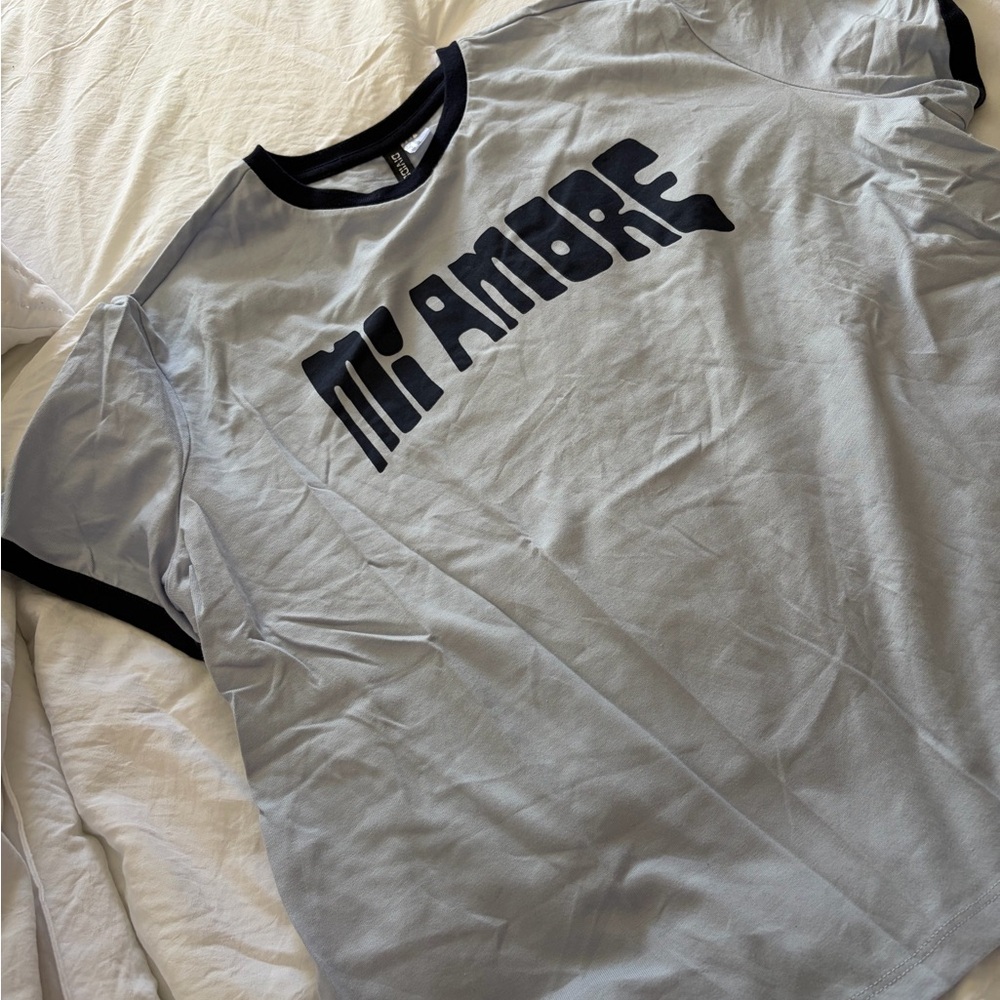Divided Light Blue Ringer Tee - Picture 4 of 4